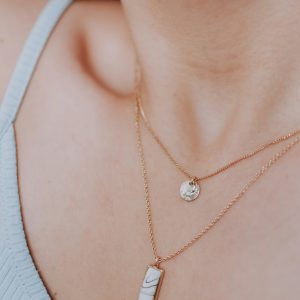 14 k gold cancer zodiac necklace